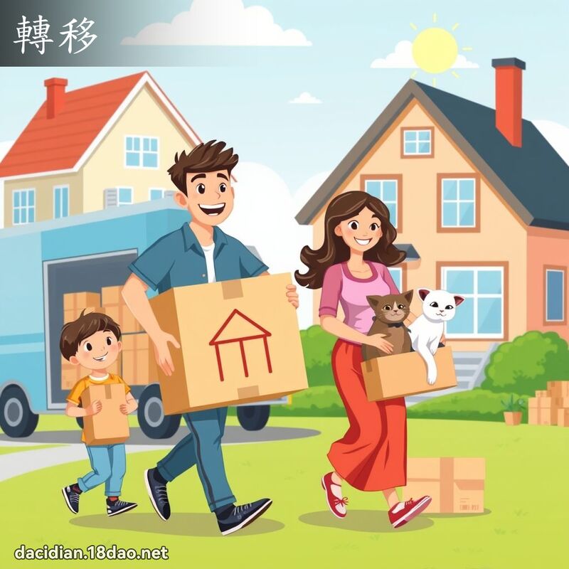 轉移 - 國語大辭典配圖
