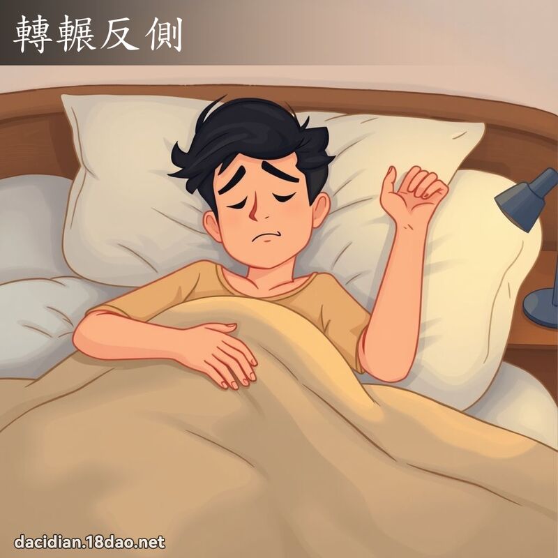 轉輾反側 - 國語大辭典配圖