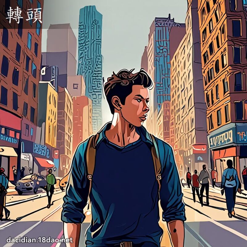 轉頭 - 國語大辭典配圖
