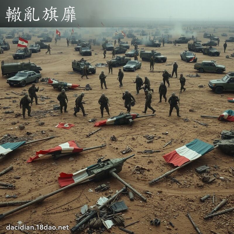 辙乱旗靡 - 国语大辞典配图