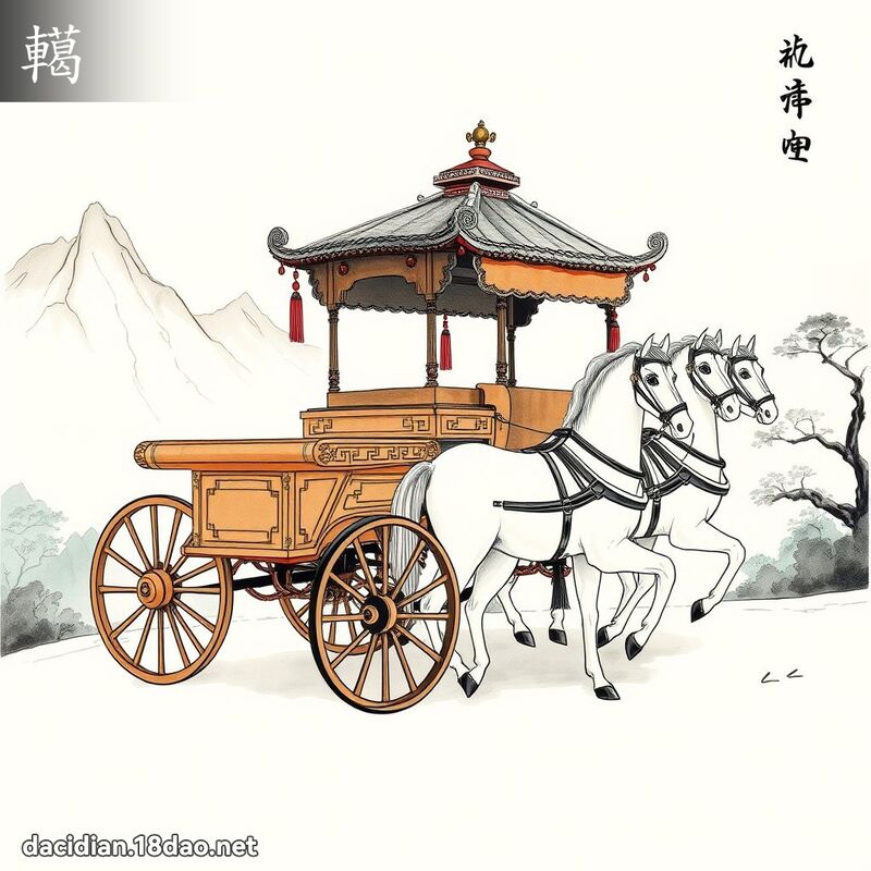 轕 - 国语大辞典配图