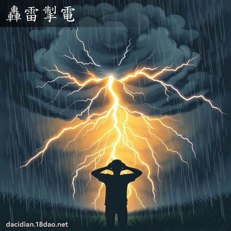 轟雷掣電 - 國語大辭典配圖