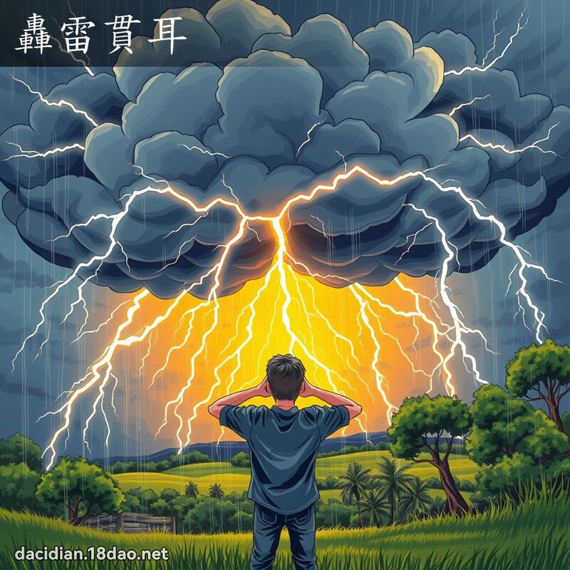 轰雷贯耳 - 国语大辞典配图