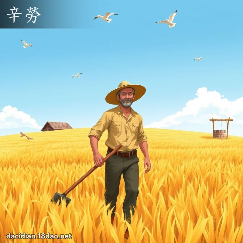 辛勞 - 國語大辭典配圖