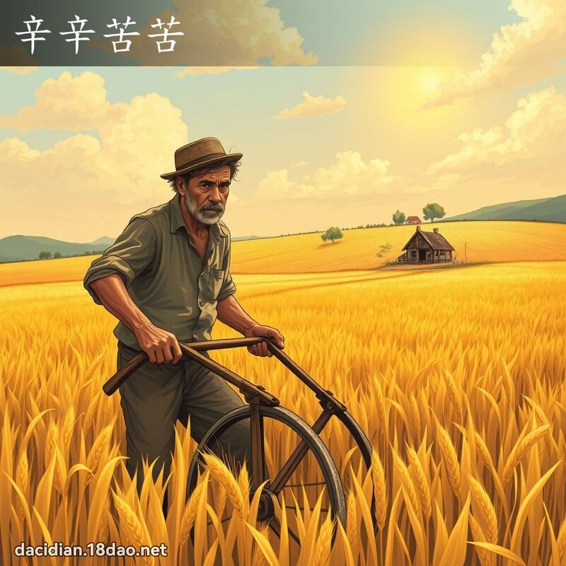 辛辛苦苦 - 國語大辭典配圖