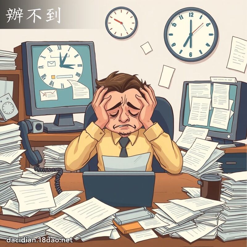 辦不到 - 國語大辭典配圖