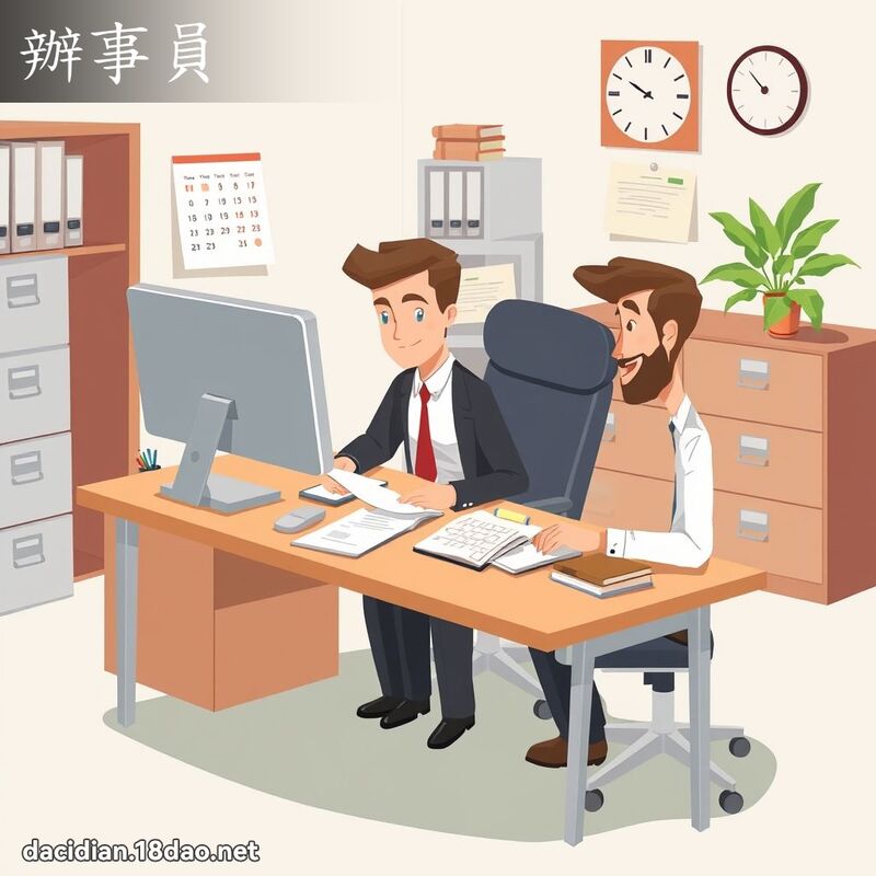 办事员 - 国语大辞典配图