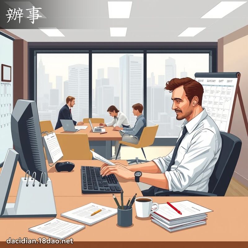 办事 - 国语大辞典配图