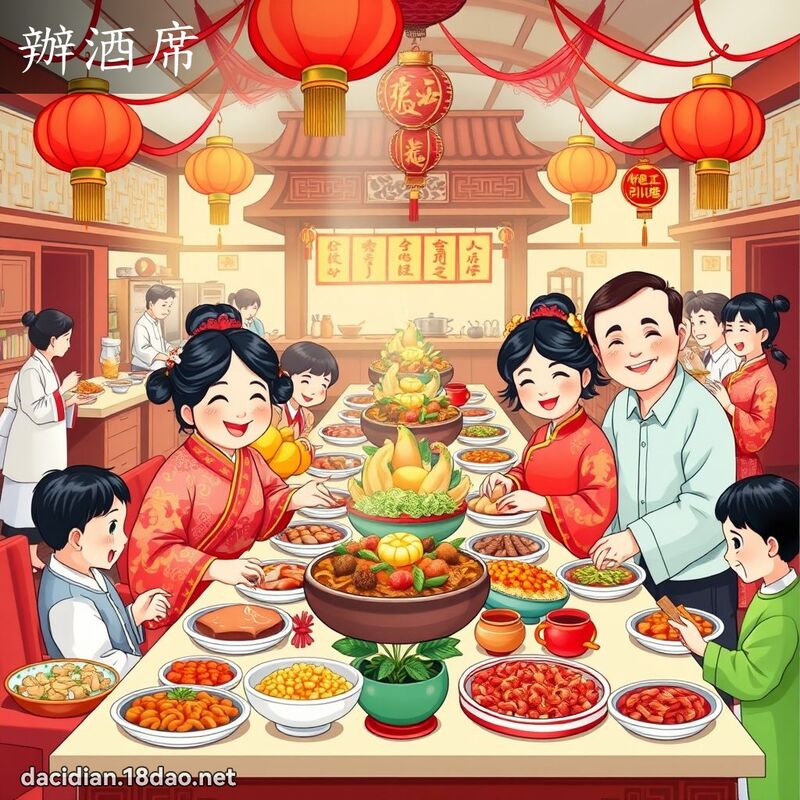 辦酒席 - 國語大辭典配圖