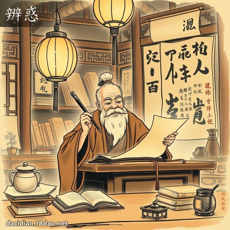 辨惑 - 国语大辞典配图