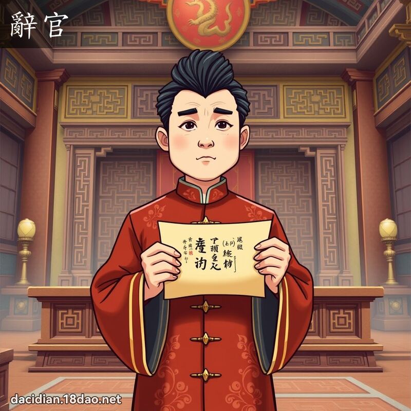 辭官 - 國語大辭典配圖