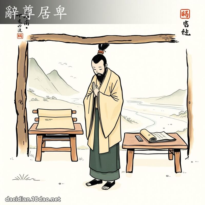 辭尊居卑 - 國語大辭典配圖