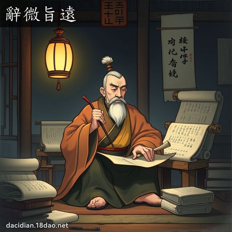 辭微旨遠 - 國語大辭典配圖