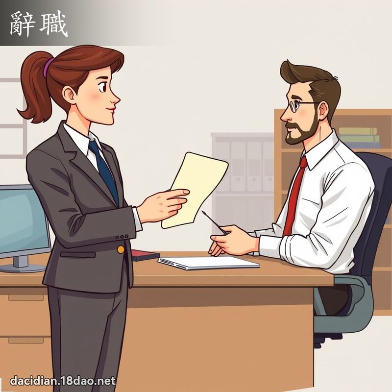 辭職 - 國語大辭典配圖