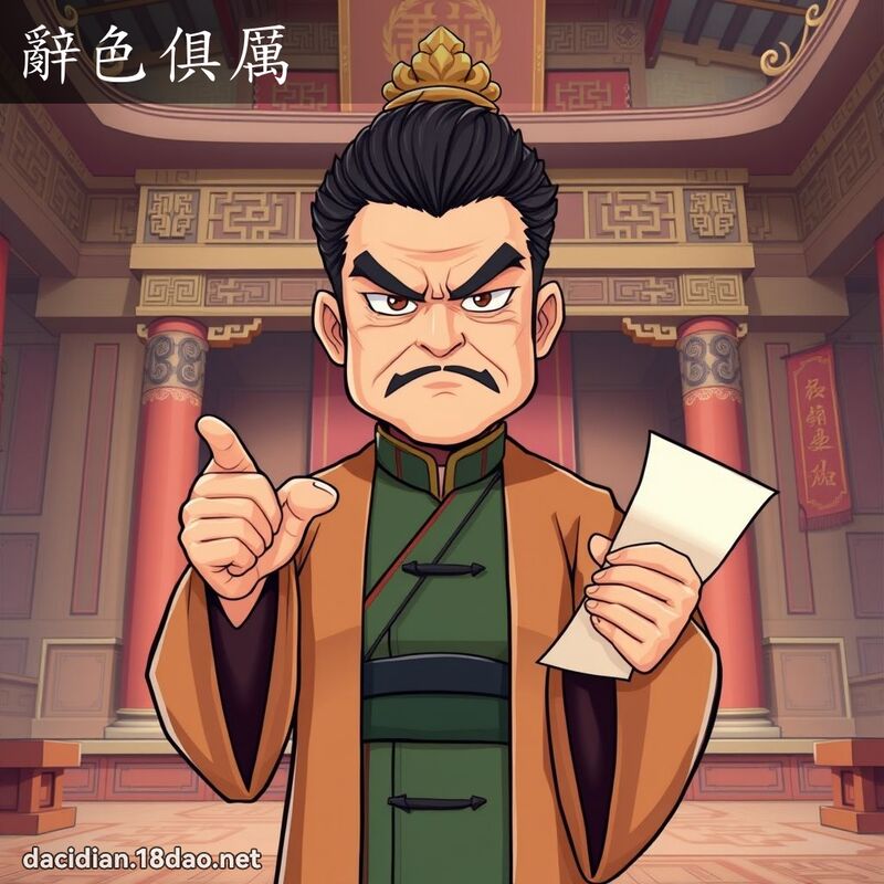 辭色俱厲 - 國語大辭典配圖