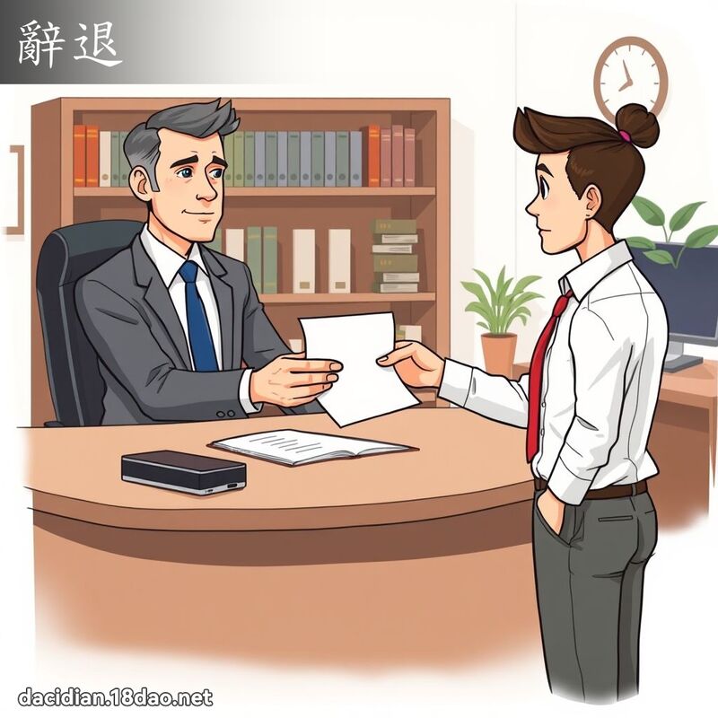 辭退 - 國語大辭典配圖