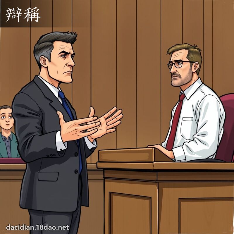 辯稱 - 國語大辭典配圖