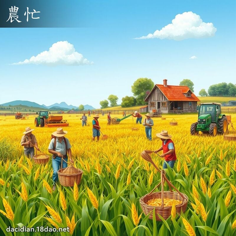 農忙 - 國語大辭典配圖