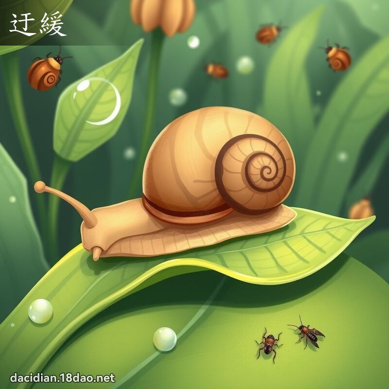 迂緩 - 國語大辭典配圖