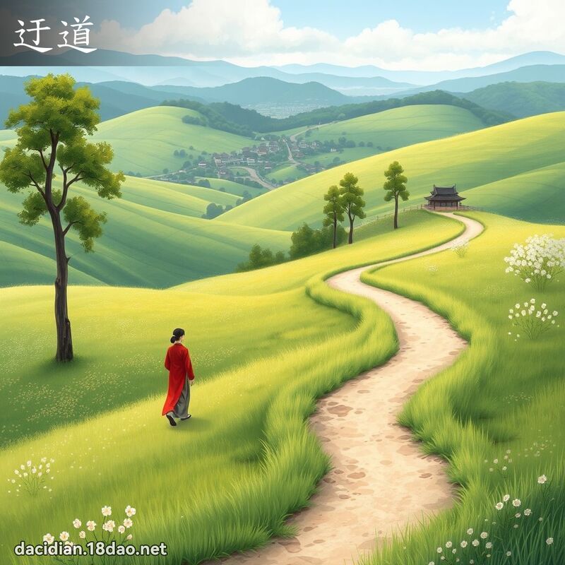 迂道 - 國語大辭典配圖