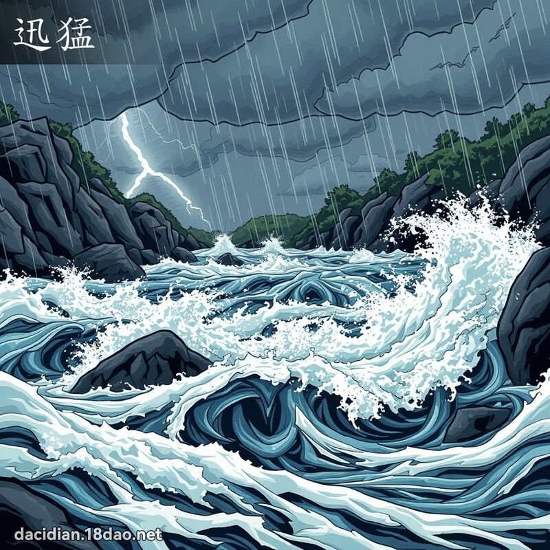迅猛 - 國語大辭典配圖