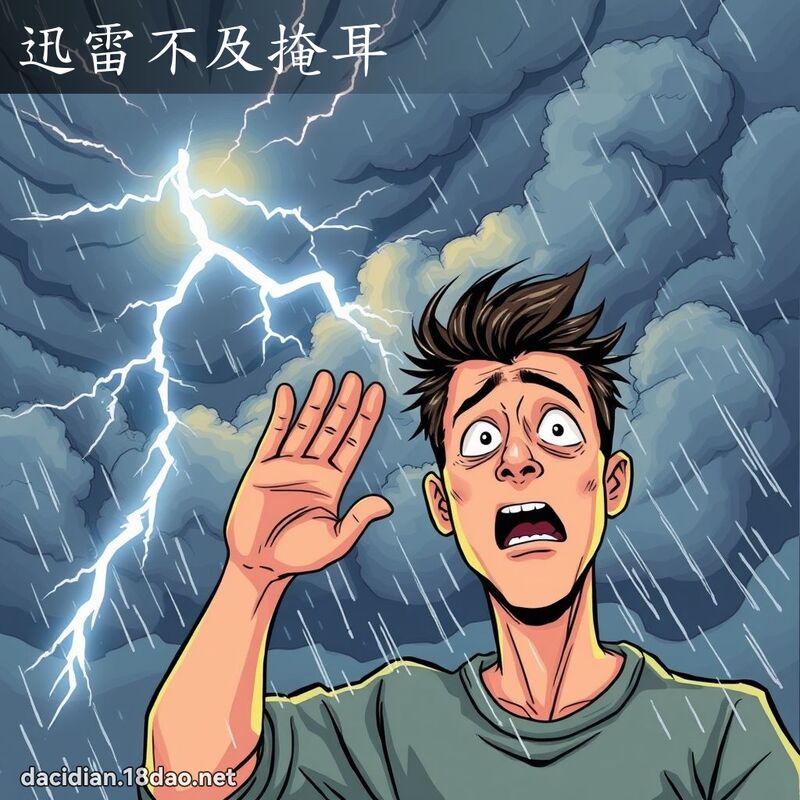 迅雷不及掩耳 - 國語大辭典配圖