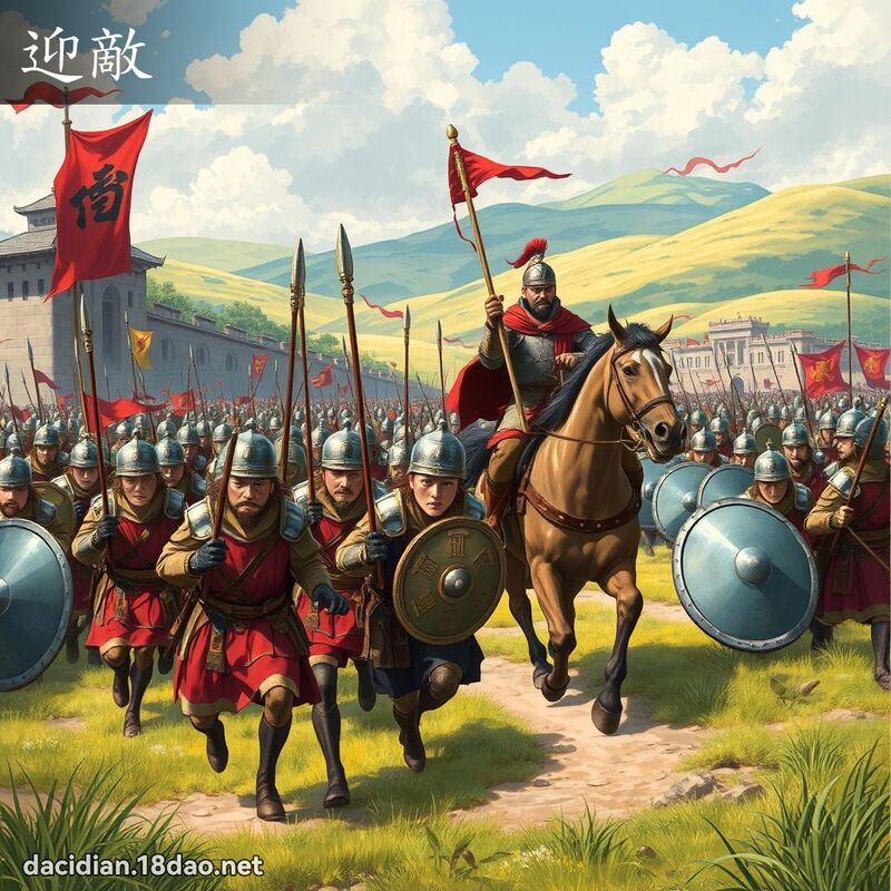 迎敵 - 國語大辭典配圖