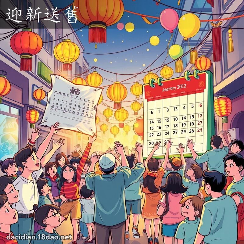 迎新送旧 - 国语大辞典配图