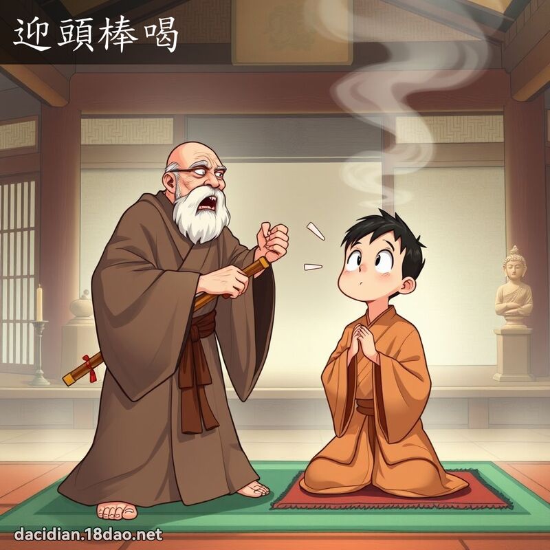 迎头棒喝 - 国语大辞典配图