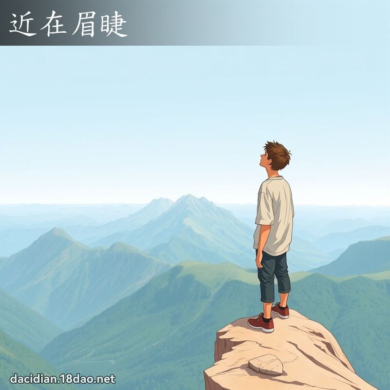 近在眉睫 - 國語大辭典配圖