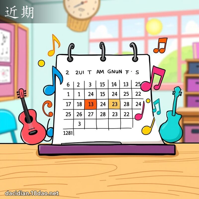 近期 - 國語大辭典配圖