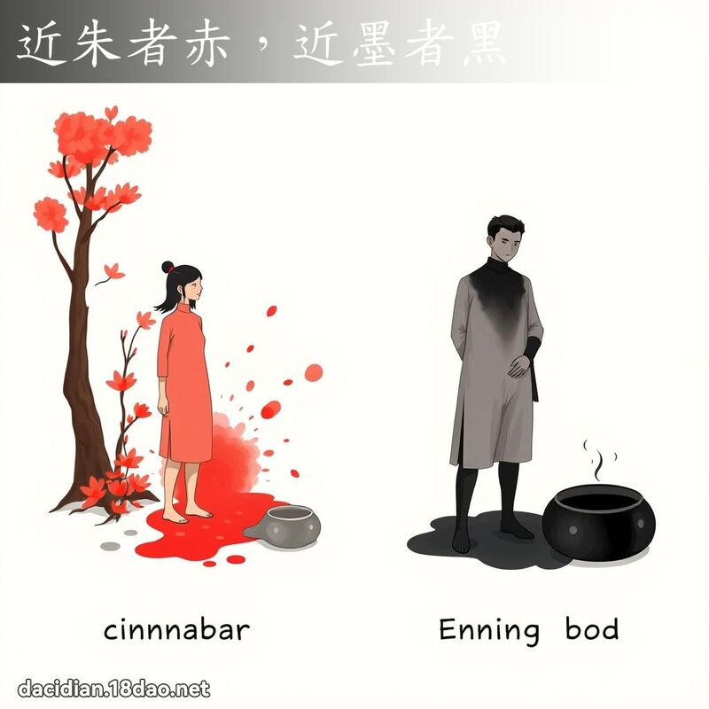 近朱者赤，近墨者黑 - 國語大辭典配圖