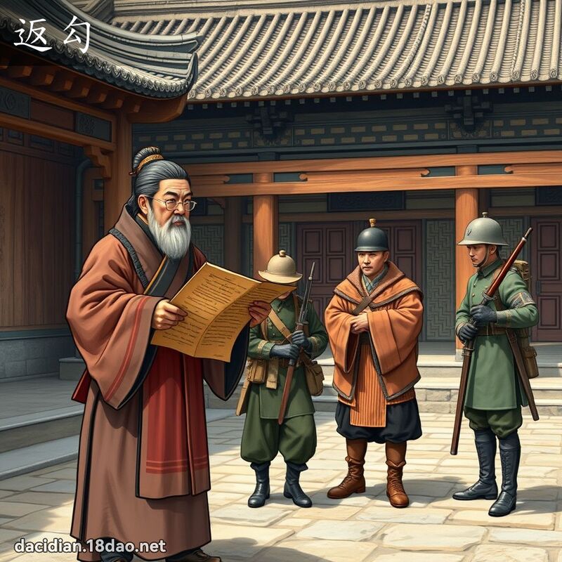 返勾 - 国语大辞典配图