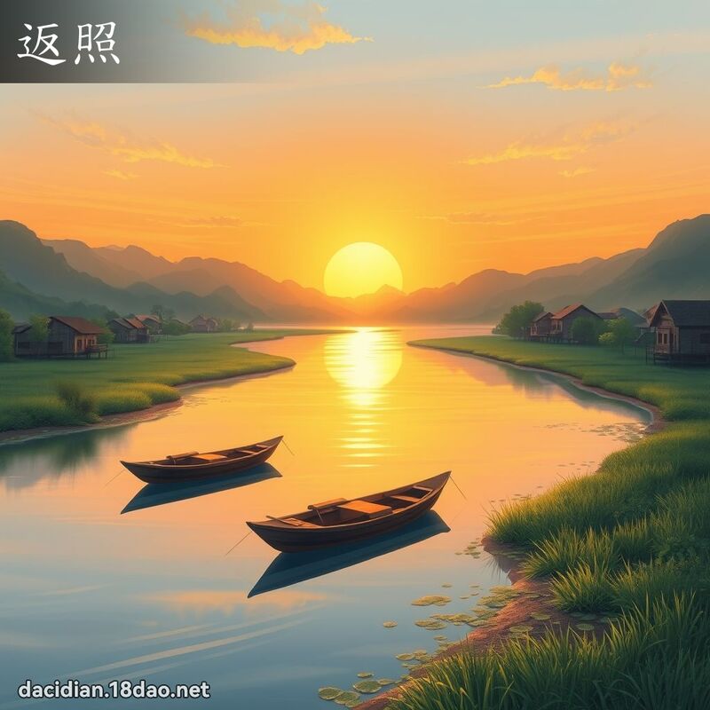 返照 - 國語大辭典配圖