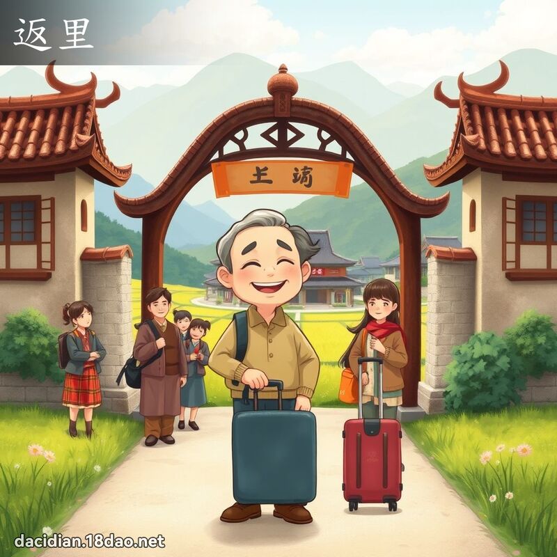 返里 - 國語大辭典配圖