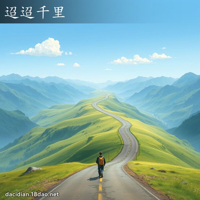 迢迢千里 - 国语大辞典配图