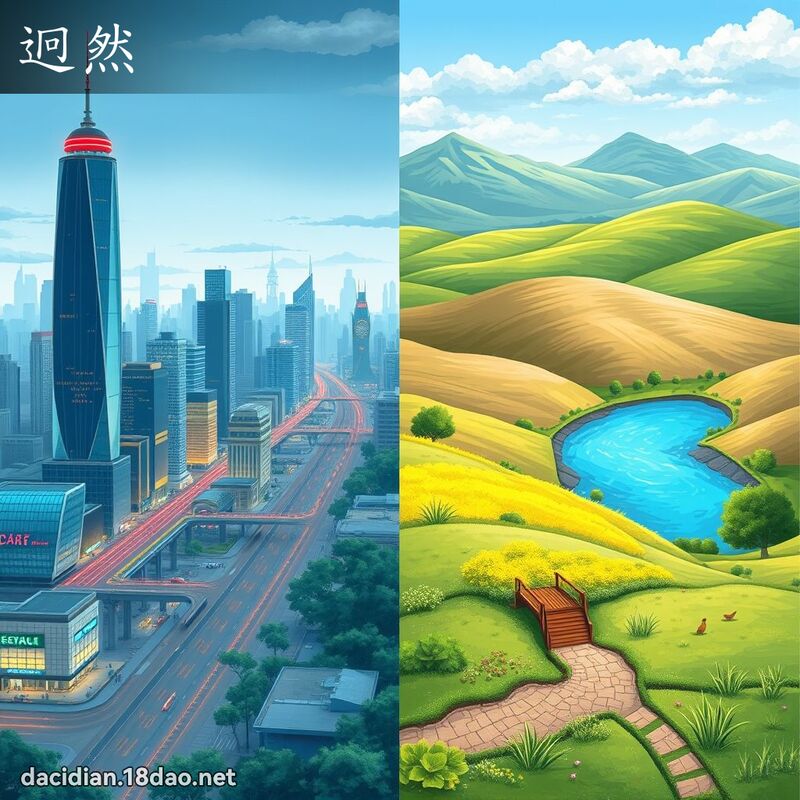 迥然 - 國語大辭典配圖