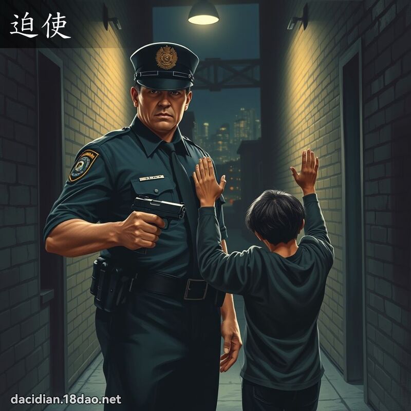 迫使 - 國語大辭典配圖