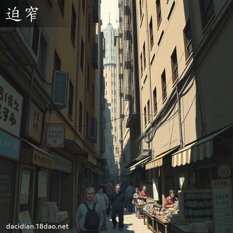 迫窄 - 国语大辞典配图