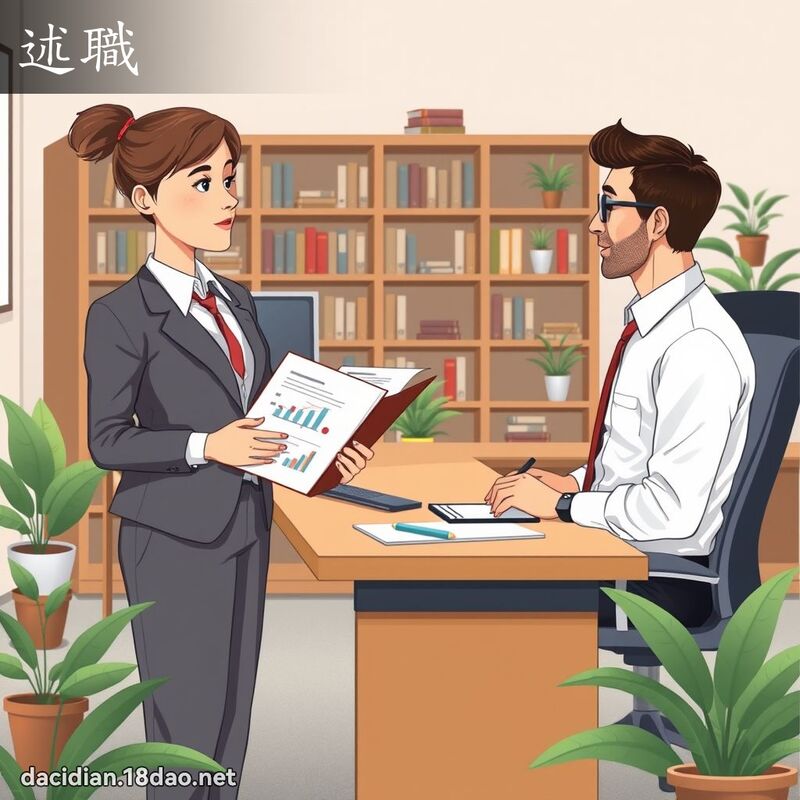 述职 - 国语大辞典配图