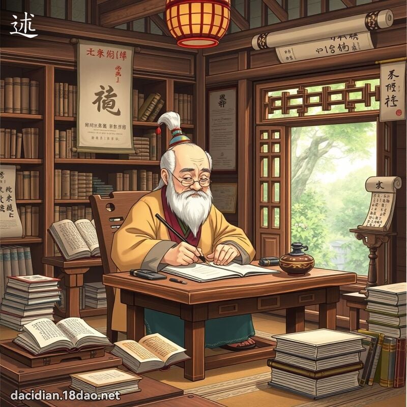 述 - 國語大辭典配圖