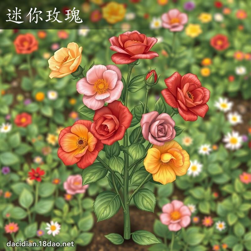 迷你玫瑰 - 國語大辭典配圖