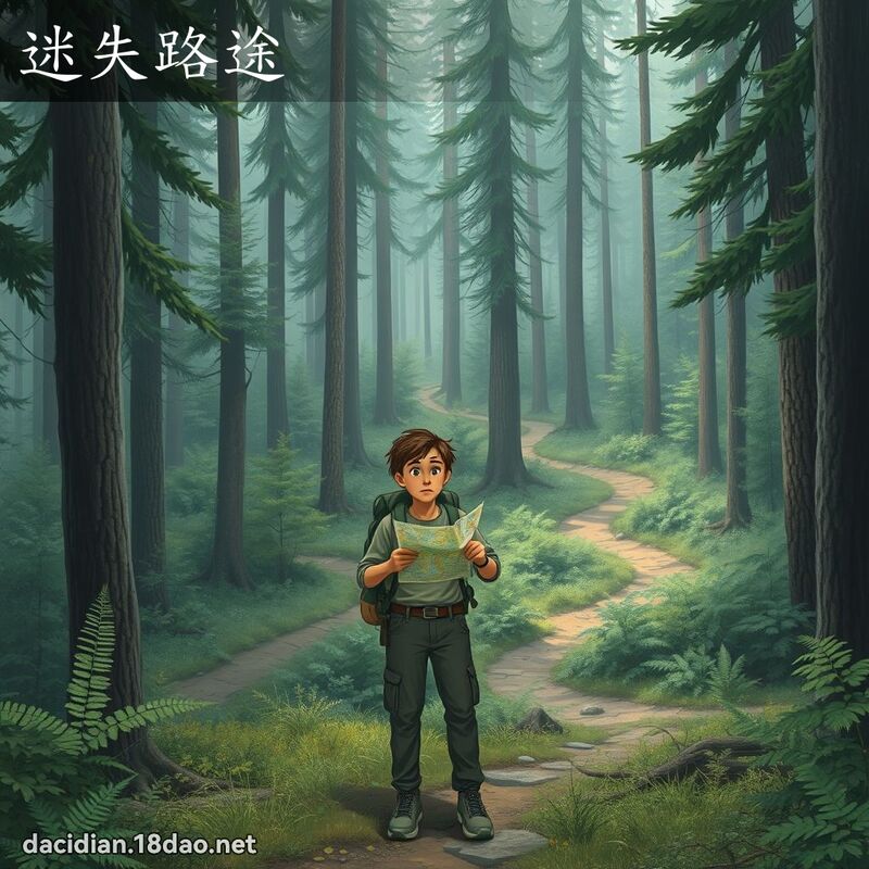 迷失路途 - 國語大辭典配圖