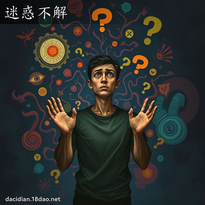 迷惑不解 - 國語大辭典配圖