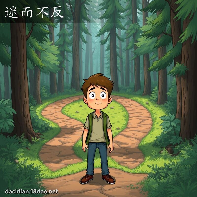 迷而不反 - 國語大辭典配圖