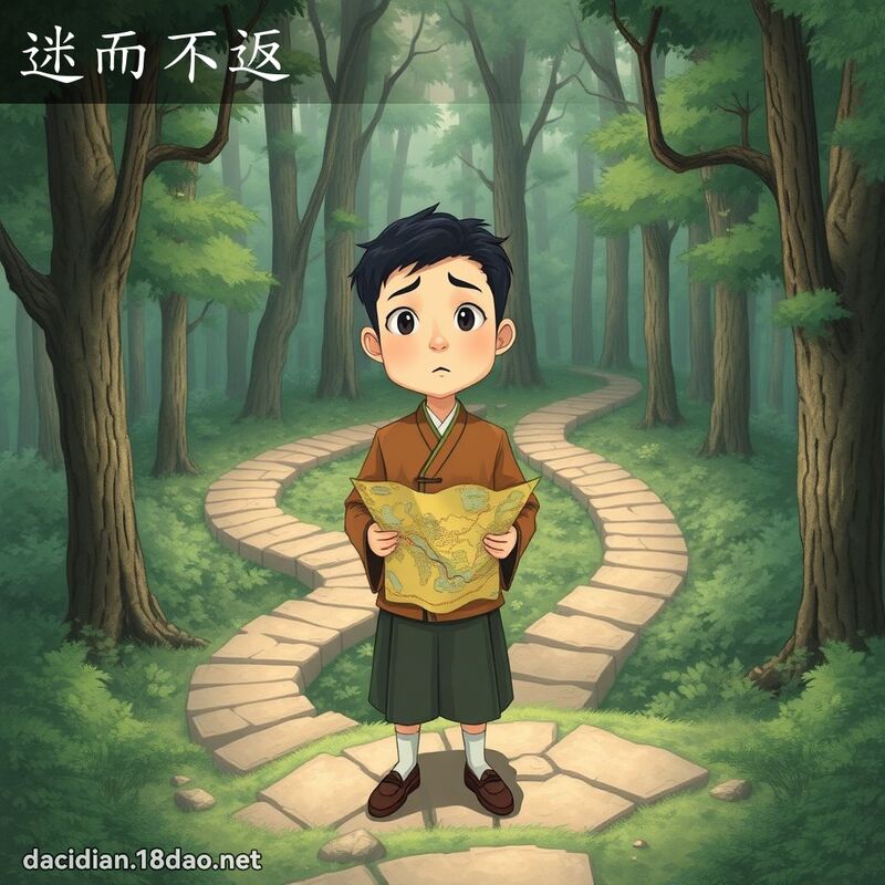迷而不返 - 國語大辭典配圖