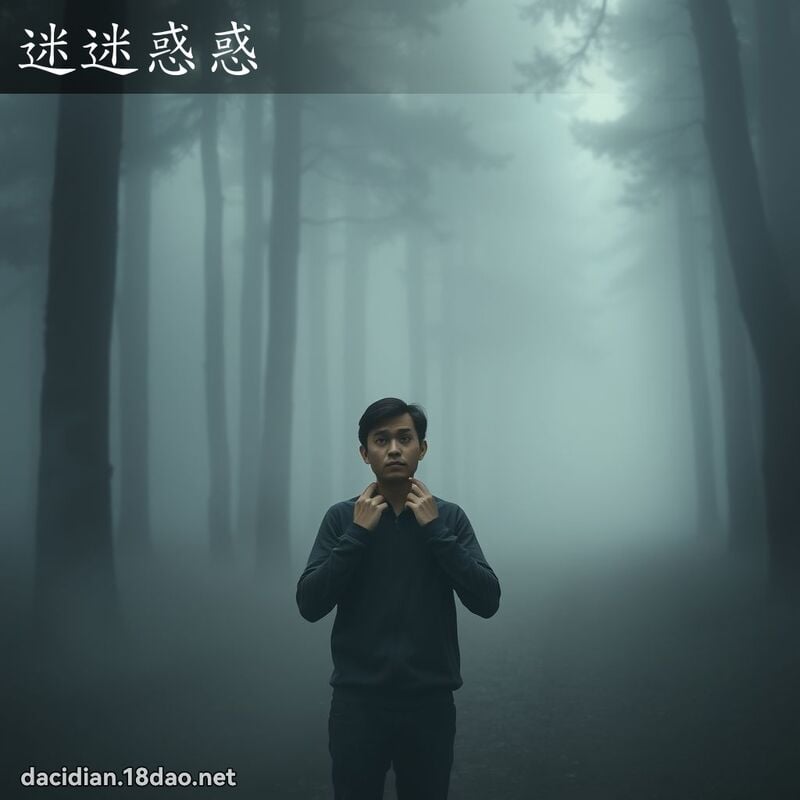迷迷惑惑 - 国语大辞典配图