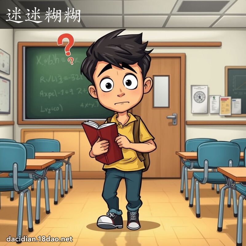 迷迷糊糊 - 國語大辭典配圖