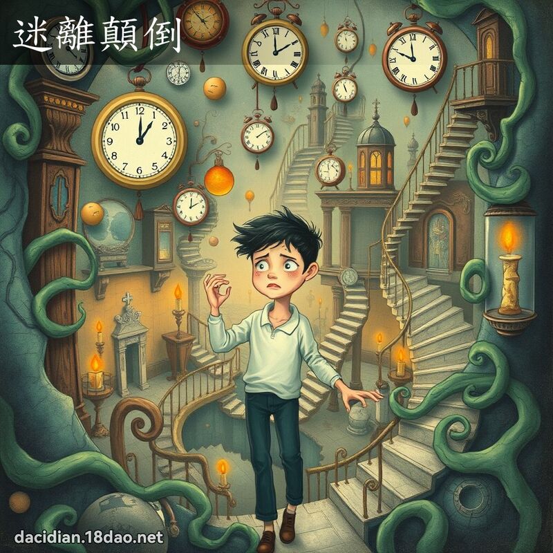 迷离顛倒 - 国语大辞典配图