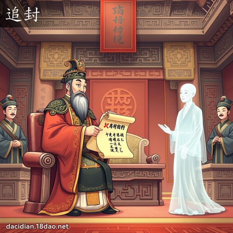 追封 - 國語大辭典配圖